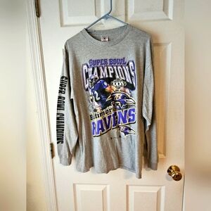 Delta Gray Baltimore Ravens Super Bowl Champions Long Sleeve Tee